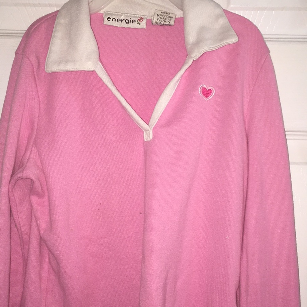 Pink and white shirt